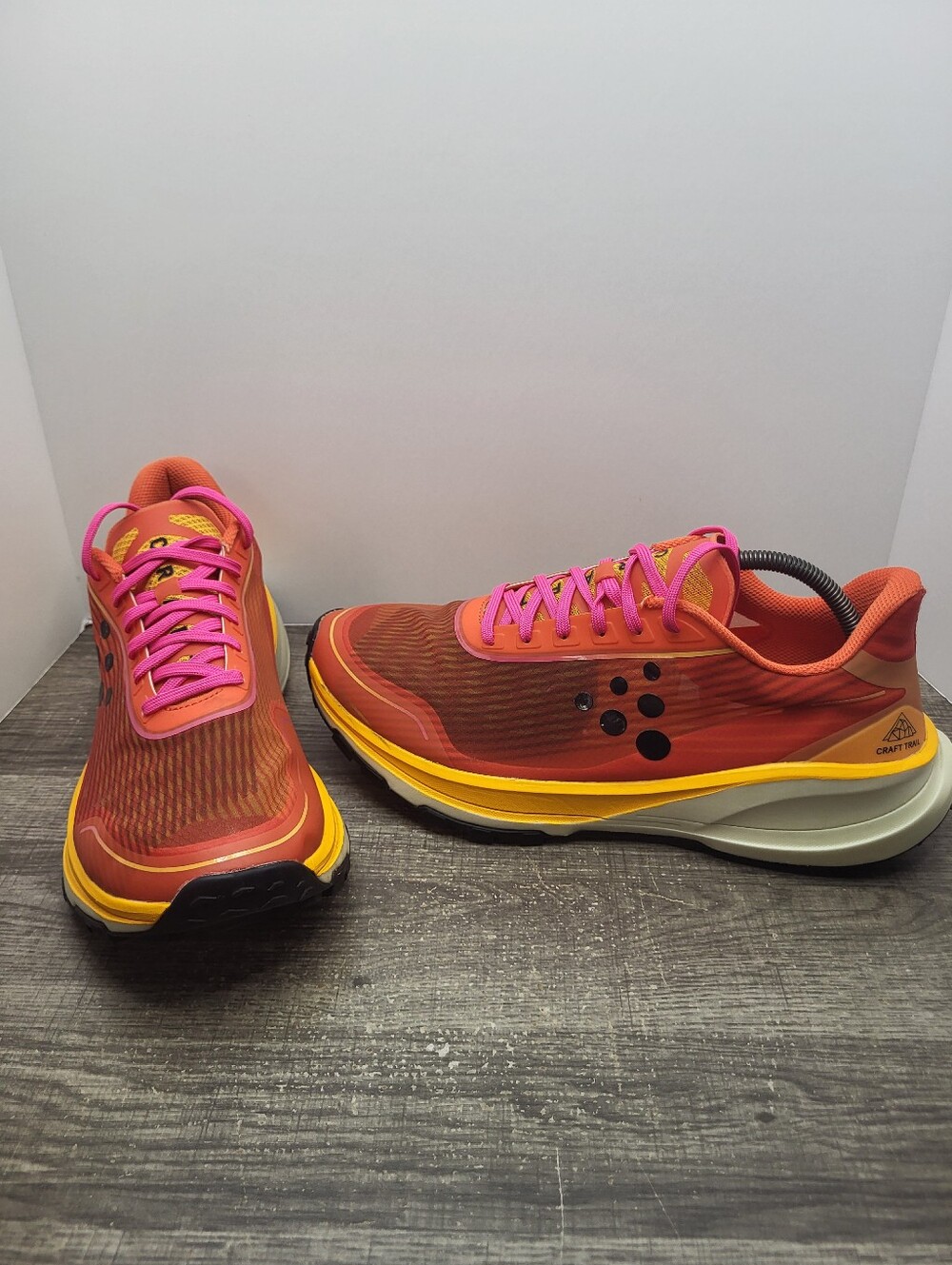 Craft Pure Trail Mens Size 11.5 Orange Running Hiking Shoes CR Foam Racing